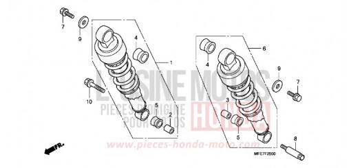 REAR CUSHION VT750C2SA de 2010